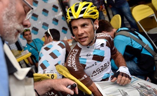 Jean-Christophe Péraud pendant le Tour de France 2014.