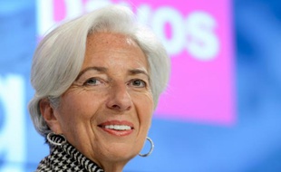 La directrice générale du FMI, Christine Lagarde, le 21 janvier 2016 à Davos en Suisse