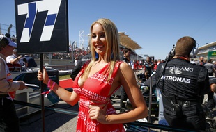 Une «grid girl» lors du Grand Prix de Formule 1 des Etats-Unis, le 22 octobre 2017.