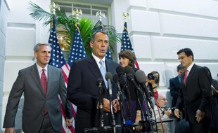 Le président de la Chambre, John Boehner, donne une conférence de presse à Washington, le 15 octobre 2013