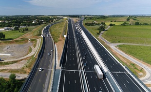 Le nouveau tronçon de l'A9 à hauteur de Montpellier filmé depuis un drone