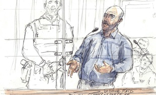 Redoine Faid aux Assises de Paris en 2016.