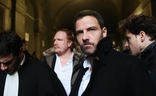 Jérôme Kerviel et son avocat David Koubbi, à Paris le 18 janvier 2016.