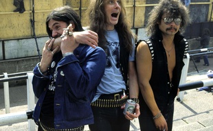 Lemmy Kilmister, Eddie Clarke et Phil Taylor de Motörhead en 1980