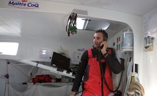 Jérémie Beyou avant le départ du Vendée Globe le 10 novembre 2012.