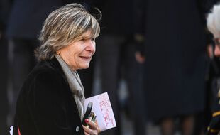 Mimi Marchand à la messe d'enterrement de Bernard Tapie, le 3 octobre 2021 à Paris.