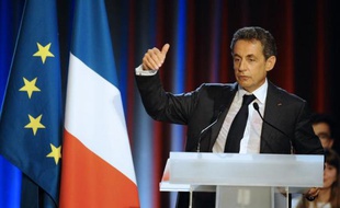 Nicolas Sarkozy lors d'une réunion publique à Nancy, le 3 novembre 2014
