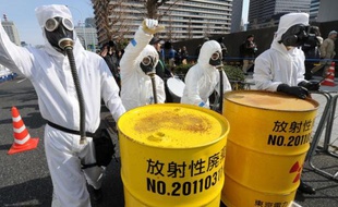 Marche des opposants au nucléaire à Tokyo, le 9 mars 2014, à l'approche du 3e anniversaire de la catastrophe de Fukushima