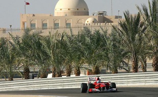 La Ferrari de Fernando Alonso, le 14 mars 2010, lors du Grand Prix du Bahreïn.