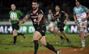 Yann David, le centre du Stade Toulousain, lors du match de Top 14 à Bayonne, le 20 novembre 2016.