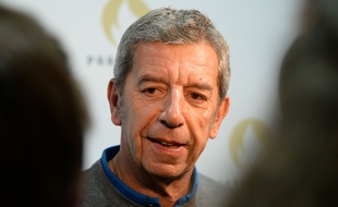 Michel Cymes, le 21 octobre 2019, lors de la révélation du logo des JO de Paris 2024