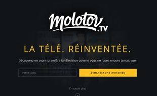Détail de la page d'accueil du site Molotov.tv.