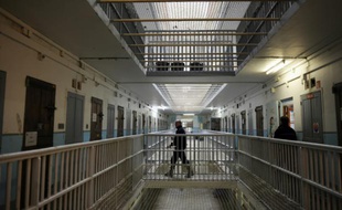 Vue de l'intérieur de la prison des Baumettes, le 6 mars 2013 à Marseille