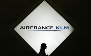 Le logo du groupe Air France-KLM, le 9 juillet 2009 à Paris