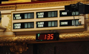 Le chronomètre de l'Assemblée nationale.