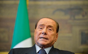 L'ancien Premier ministre et leader du parti Forza Italia Silvio Berlusconi, le 19 février 2014, au Montecitorio Palace, la chambre de s députés à Rome