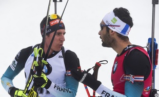 Quentin Fillon Maillet et Martin Fourcade.