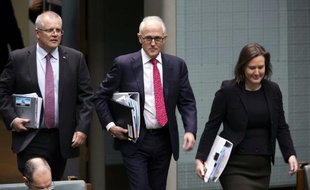 Malcom Turnbull, Premier-ministre australien, à son arrivée au parlement, le 21 août 2018.