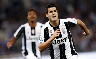 Alvaro Morata, l'attaquant espagnol de la Juventus Turin, le 21 mai 2016 face au Milan AC.