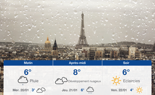 Météo Paris: Prévisions du mardi 19 janvier 2021