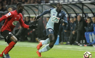 Ferland Mendy, ici en janvier lors d'un 32e de finale de Coupe de France contre Guingamp.