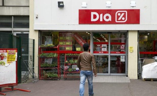 Un supermarché Dia, le 8 mai 2014 à Paris