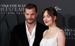 Jamie Dornan et Dakota Johnson lors de l'avant-première de