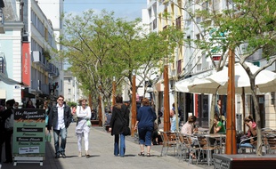 Une rue du centre de Lorient (illustration).