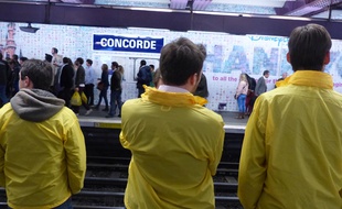 Génération identitaire était sur les quais du métro parisien vendredi 9 mai 2014 pour une «opération de sécurisation».