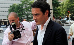 David Koubbi, l'avocat de Tristane Banon, lors de son arrivée chez le procureur, à New York, le 19 juillet 2011.