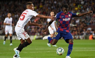 Ousmane Dembélé a marqué contre Séville avant de se faire exclure.