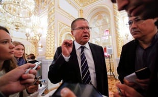 Le ministre russe de l'Economie Alexeï Oulioukaïev au Kremlin à Moscou le 18 septembre 2014