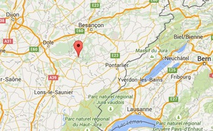 Google Map de La Chapelle-sur-Furieuse (Jura).
