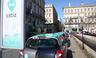 Le réseau d'autopartage Citiz à Bordeaux