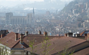 Lors d'un épisode de pollution aux particules fines à Lyon. Illustration.