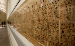 Des papyrus exposés au Musée égyptien de Turin.