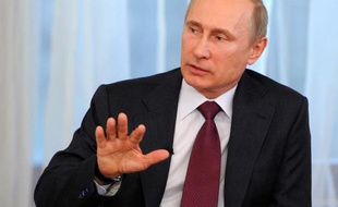 Le président russe Vladimir Poutine, près de Moscou le 10 avril 2014
