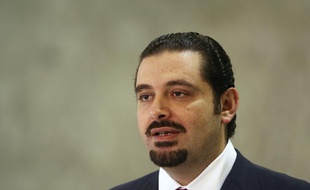 Le Premier ministre libanais, Saad Hariri, après un entretien avec le président libanais Michel Suleiman, au palais présidentiel, à Baabda près de Beyrouth, le 27 juin 2009.
