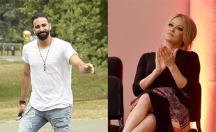 Adil Rami et sa compagne Pamela Anderson.