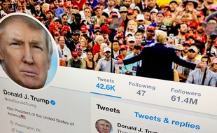 Le profil Twitter de Donald Trump, qui comptait près de 82 millions d'abonnés.