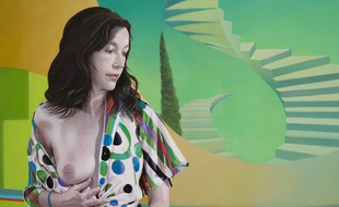 « Le fil des jours », le tableau de l'artiste Laina Hadengue à l'origine de la fermeture de son compte Instagram.