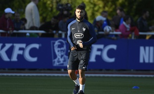 Nabil Fékir à l'entraînement à Clairefontaine, le 3 octobre 2016.