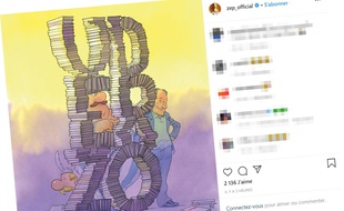 Dessin posté par Zep sur son compte Instagram le 24 mars 2020, pour rendre hommage à Uderzo.