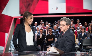 L'Emission politique, présentée par Léa Salamé avec Jean-Luc Mélenchon, le 30 novembre 2017.