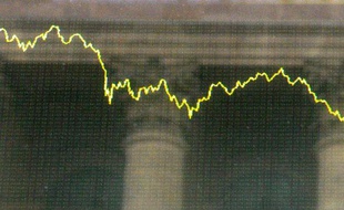Graphique qui illustre la chute du CAC 40 en 2008.