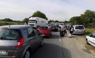 Barrage filtrant autour de l'aéroport Nantes Atlantique, le 26 mai 2016