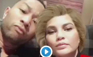 John Legend et Chrissy Teigen ont posté leur soutien à Hillary Clinton sur Twitter le 8 novembre 2016.