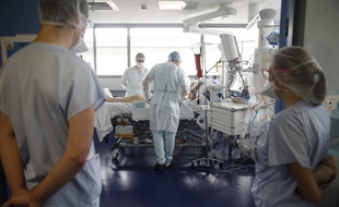 Des médecins au nouvel hôpital civil de Strasbourg, le 22 octobre 2020.