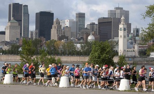 Illustration du marathon de Montréal en 2010.