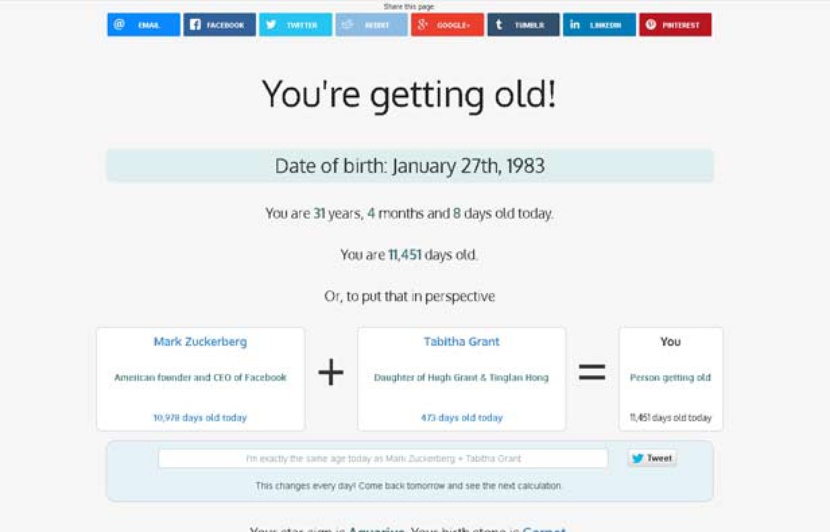 you're getting old the most cool website in white background